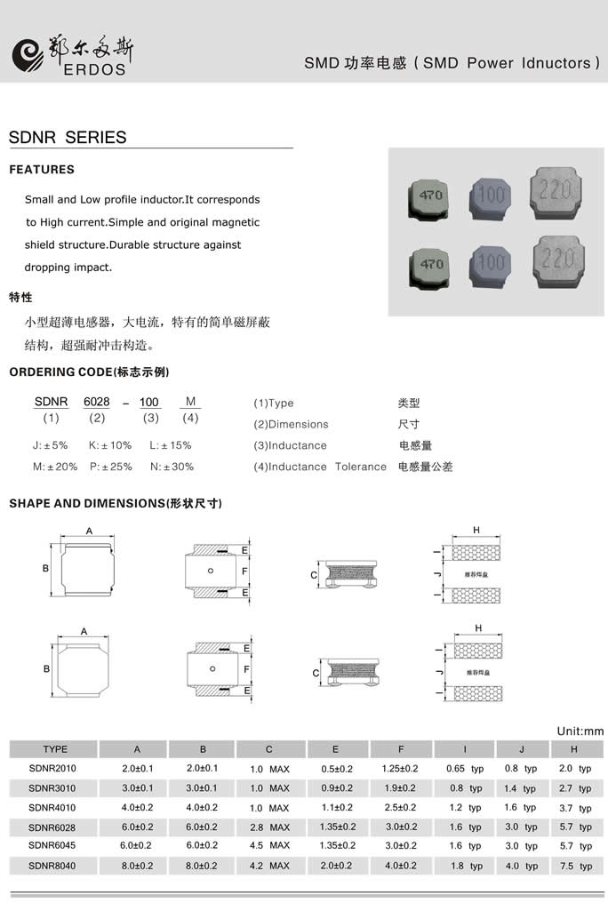 SMD功率电感（SMD Power Idnuctors）